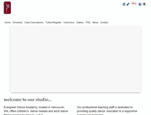 Tablet Screenshot of evergreendanceacademy.com